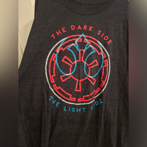 NWOT Star Wars ‘The Dark Side, The Light Side’ Dark Grey T-Shirt - Picture 3 of 7